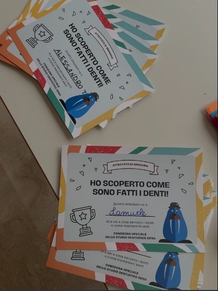 Copertina del reel: attestati «Ho scoperto come sono fatti i denti!» dello Studio Dentistico Seno