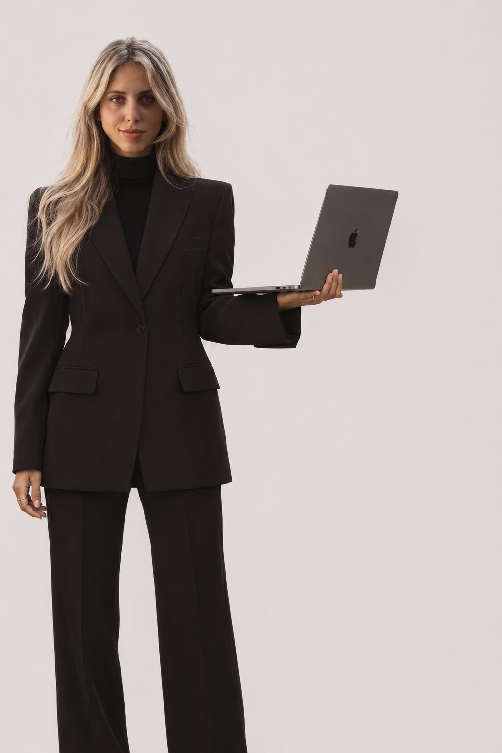 Carlotta Seno con il portatile